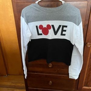 disney mickey love crop top.